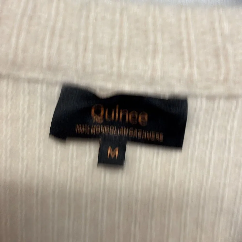 Quince Women Mongolian Cashmere Fisherman Crewneck Sweater Medium FA24 C131 -9